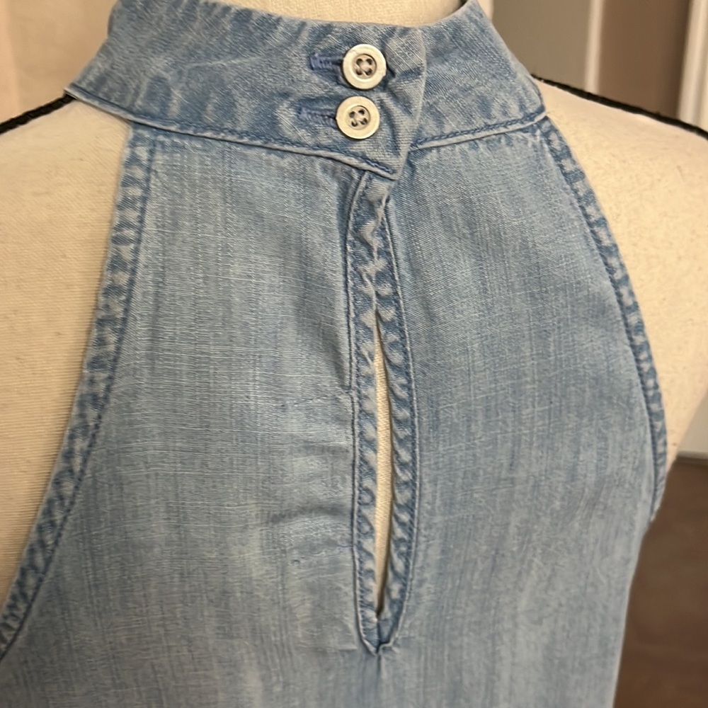 Anthropologie, Cloth and Stone chambray halter denim jean dress Size XS - Picture 11 of 17